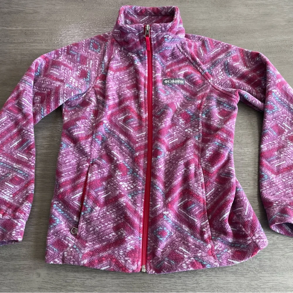 Columbia Purple Printed Soft Full Zip Jacket